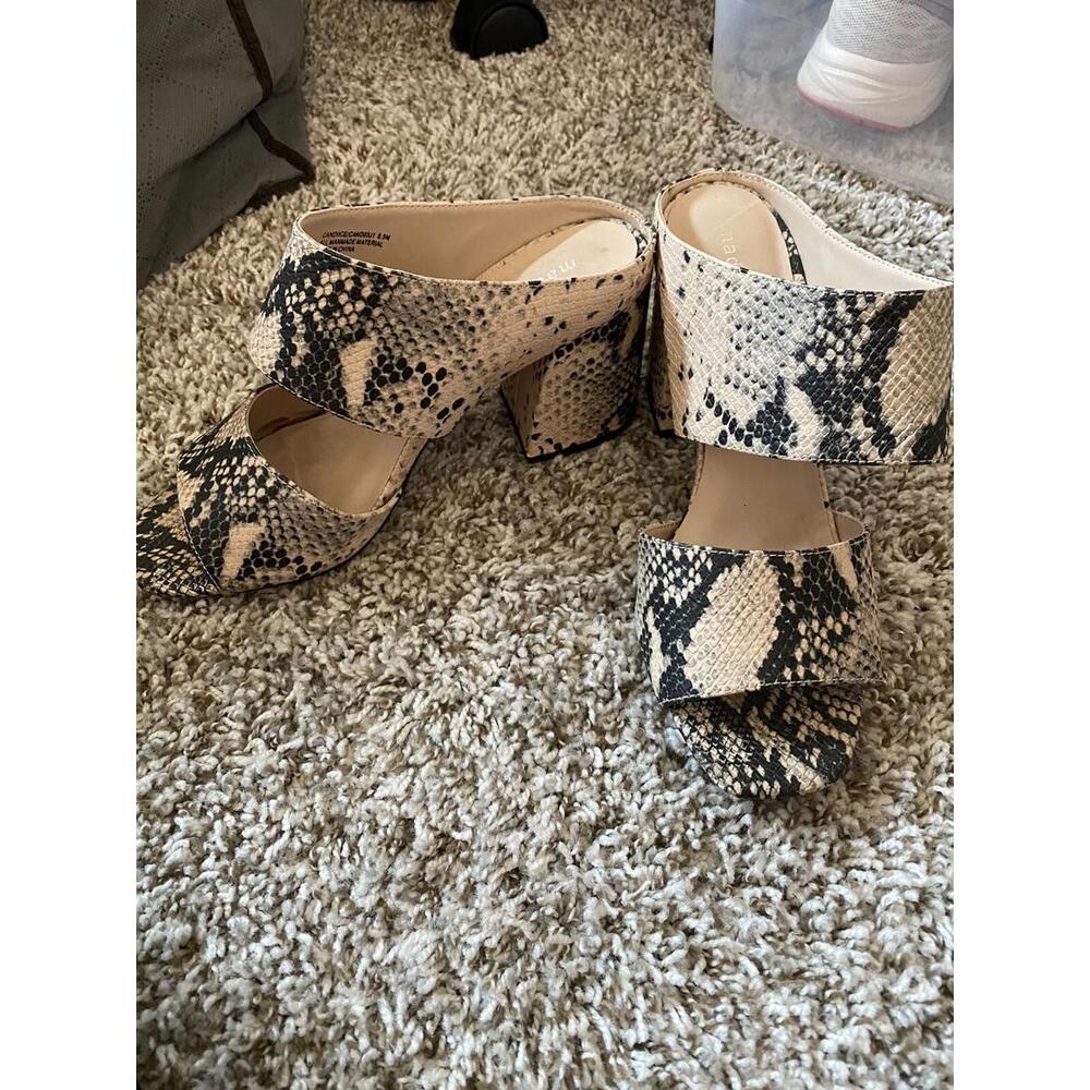 Madden Girl Animal Snake Print Slip On Heels Size 8.5